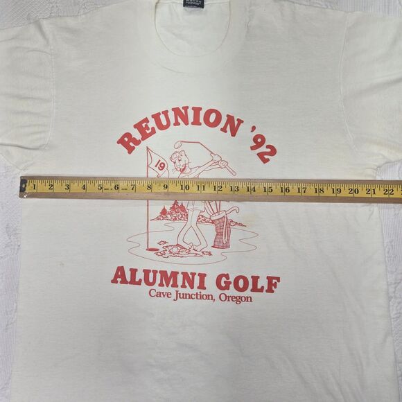 Vintage Screen Stars Best 90s Oregon Golf Red White Graphic Tee Shirt XL USA - Picture 5 of 6